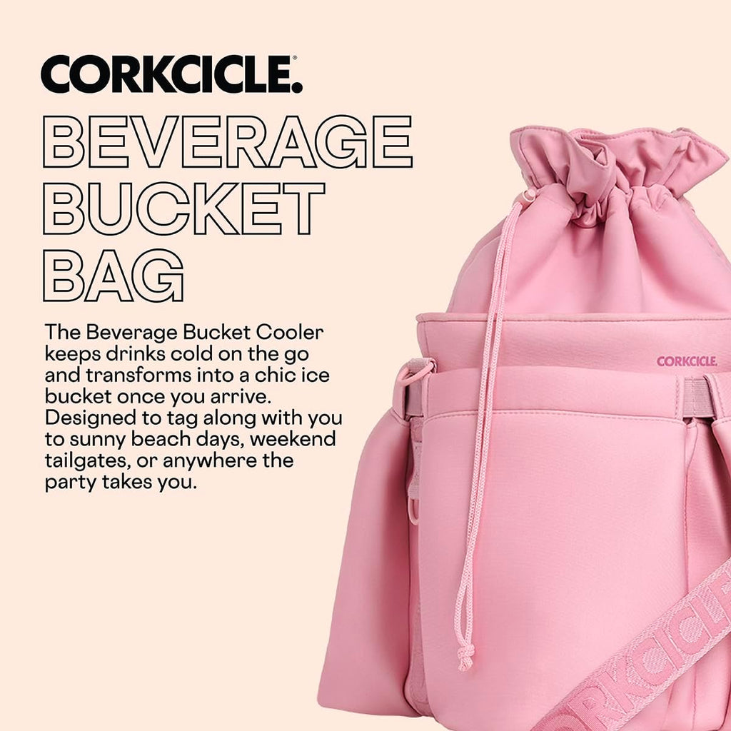 Corkcicle Beverage Bucket Cooler Bag, 10.5' x 12' – Keep Cool with Portable Bucket Bag – Transforms Into Ice Bucket with All Day Insulation