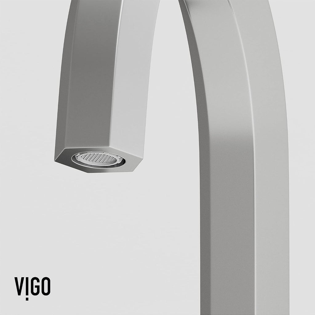 VIGO Hart Two-Handle Three-Hole Mount Widespread Bathroom Sink Faucet, 9-Inch, Chrome, Modern Design, Solid Brass, 1.2 GPM WaterSense & Ceramic Disc Valve, Corrosion-Resistant