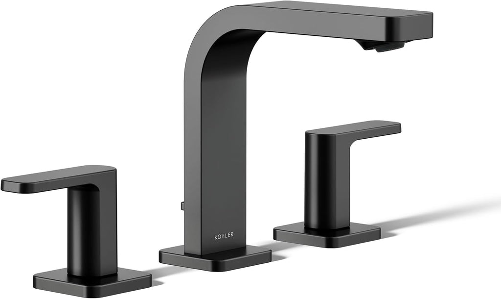 Kohler 23484-4-BL Parallel® Widespread Bathroom Sink Faucet, 1.2 gpm, Matte Black
