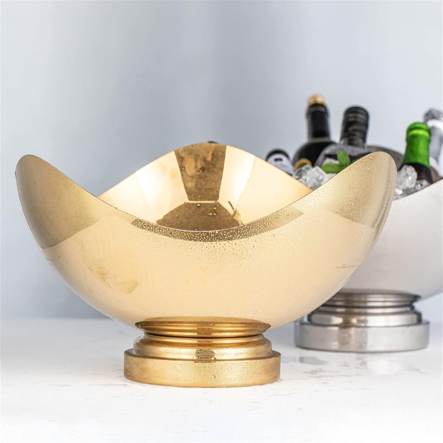Ice Bucket Champagne Bucket Creative Ice Bucket Container Stainless Steel Wine Ice Bucket Summer Chilled Champagne Basin for Home Bar, Chilling Beer and Wine Ice Bucket Beverage Tub (Color : 1)