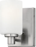Hinkley Karlie Transitional One Light Bathroom Vanity Fixture, Brushed Nickel