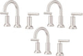 Pfister Capistrano Bathroom Sink Faucet, 8-Inch Widespread, 2-Handle, 3-Hole, NSF Certified, Spot Defense Brushed Nickel Finish, LF049CSOGS | (Pack of 3)