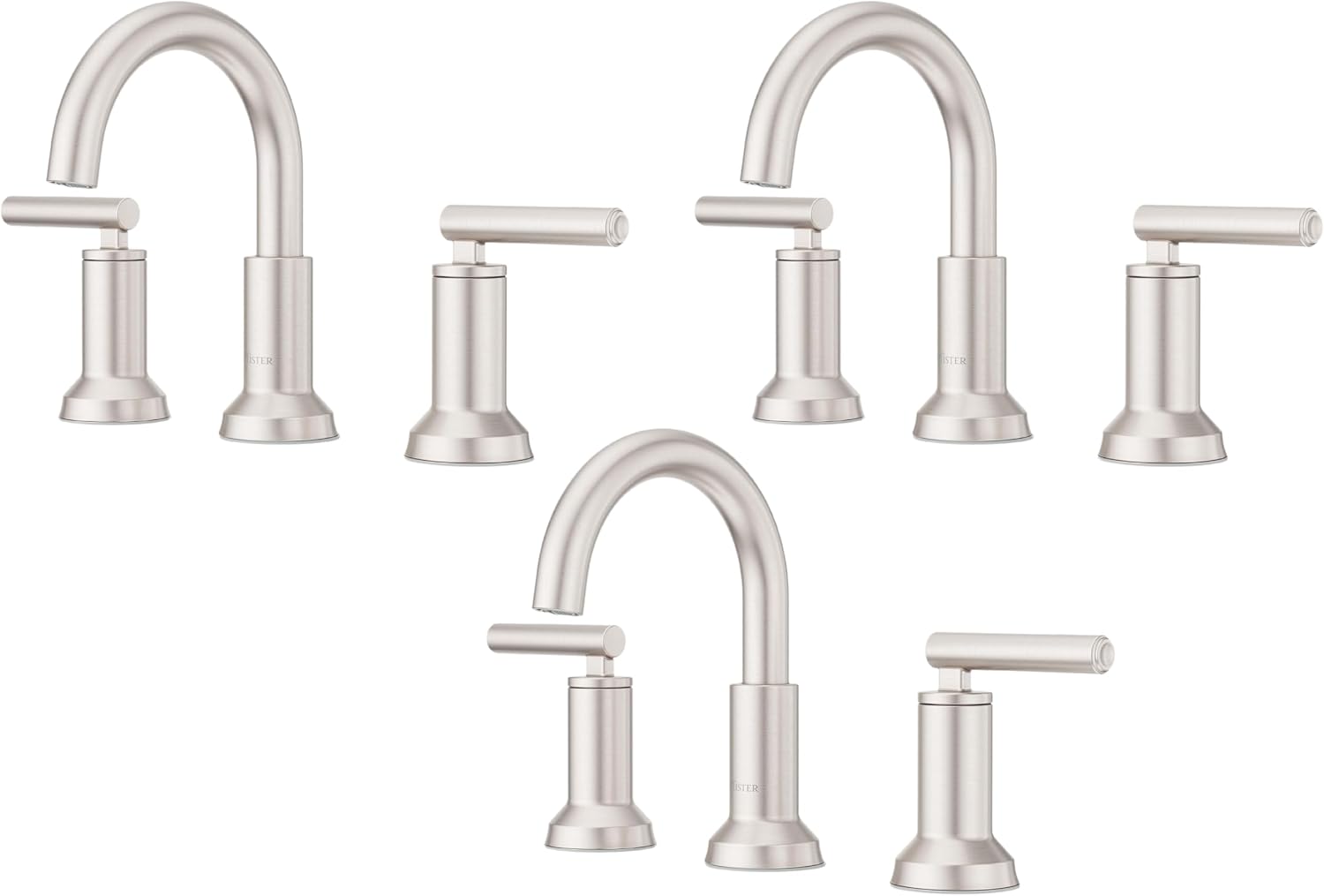 Pfister Capistrano Bathroom Sink Faucet, 8-Inch Widespread, 2-Handle, 3-Hole, NSF Certified, Spot Defense Brushed Nickel Finish, LF049CSOGS | (Pack of 3)