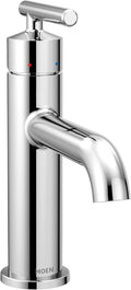 Moen Gibson One-Handle Single Hole Modern Bathroom Sink Faucet with Optional Deckplate, Chrome, 6145