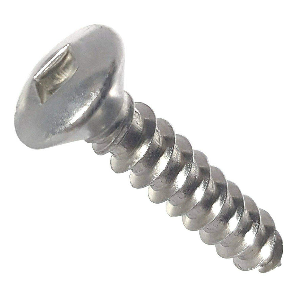#8 x 1' - Oval Head Sheet Metal Screws Square Drive Stainless Steel 500 Pcs self Tapping Screws Metal B2B