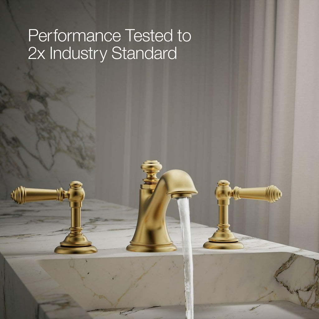 Kohler 72759-2MB Artifacts® with Bell Design Bathroom Sink Faucet spout with Bell Design, 1.2 gpm, Vibrant Brushed Moderne Brass