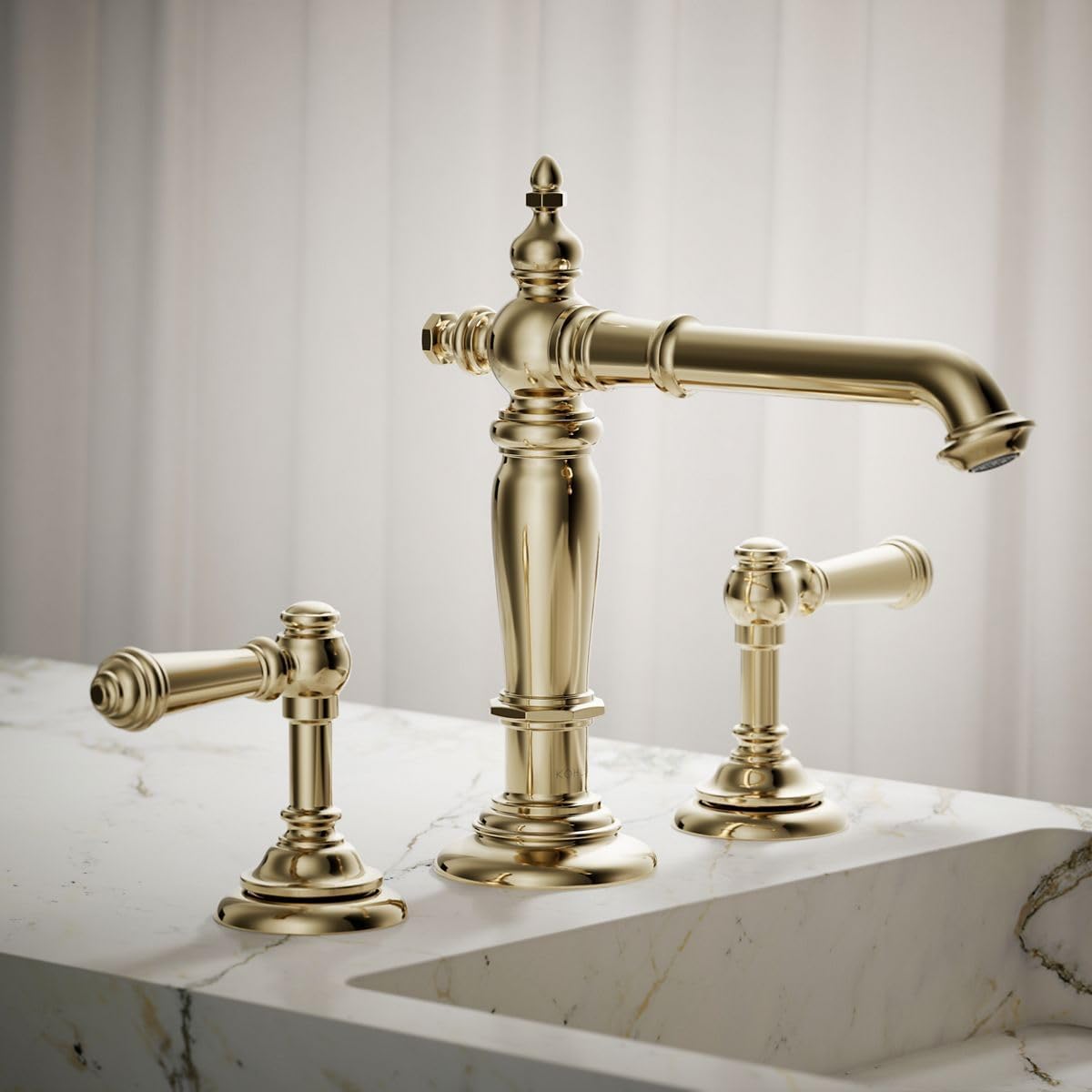 Kohler 72760-AF Artifacts® Bathroom Sink Faucet spout with Column Design, 1.2 gpm, Vibrant French Gold