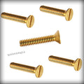 New Pack of 100 Pcs 1/4-20 x 5/8' inch Solid Brass Machine Machine Screws Kit Flat Head Slotted Set Warranity by Pr-Merchant