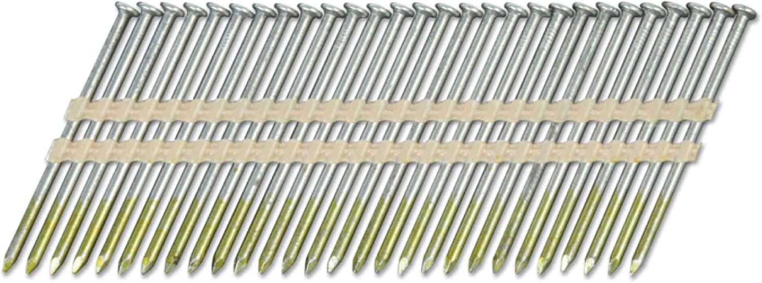 Metabo HPT Framing Nails | 2-3/8 In. x .113 | 21 Degree | Smooth Shank | Plastic Collated | Round Head | Electro Galvanized | 5,000 Count | 10104HPT