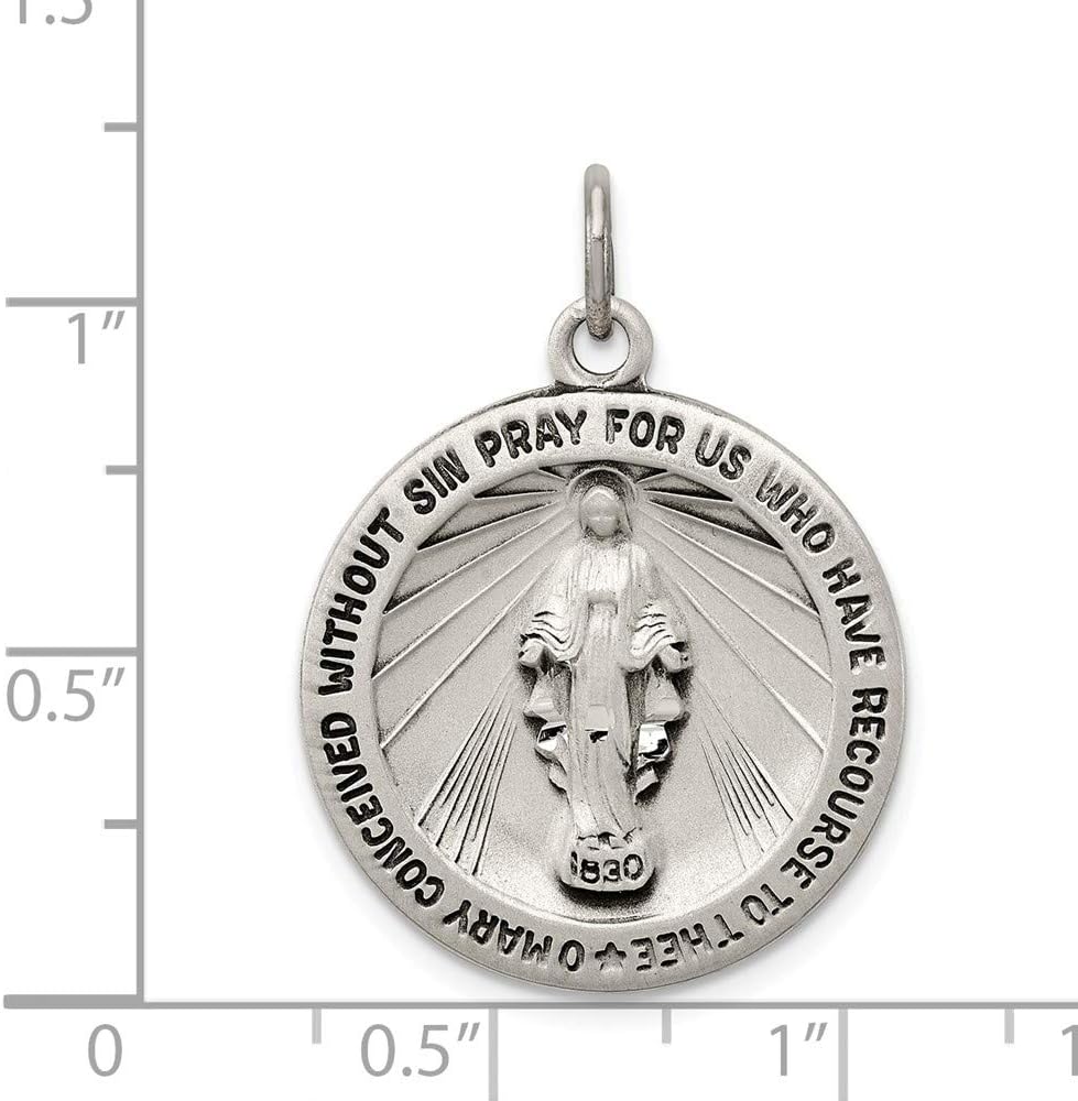 Sterling Silver Antiqued Miraculous Medal