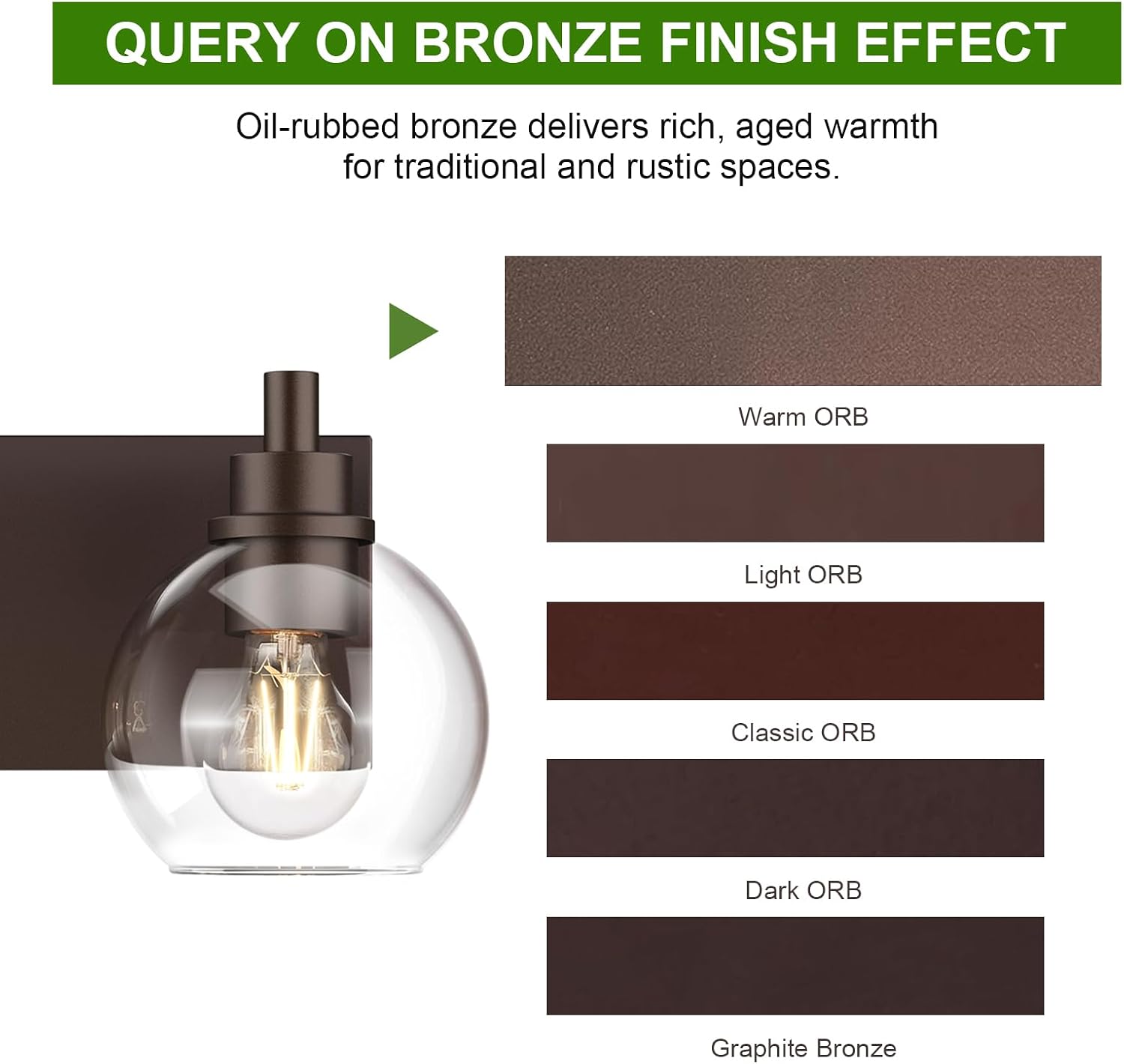 IZORRO Bathroom Light Fixtures, 5-Light Oil Rubbed Bronze Vanity Light, Modern Wall Sconces with Globe Clear Glass Shade, Vanity Lighting Fixtures Over Mirror,E26 Bulb Socket