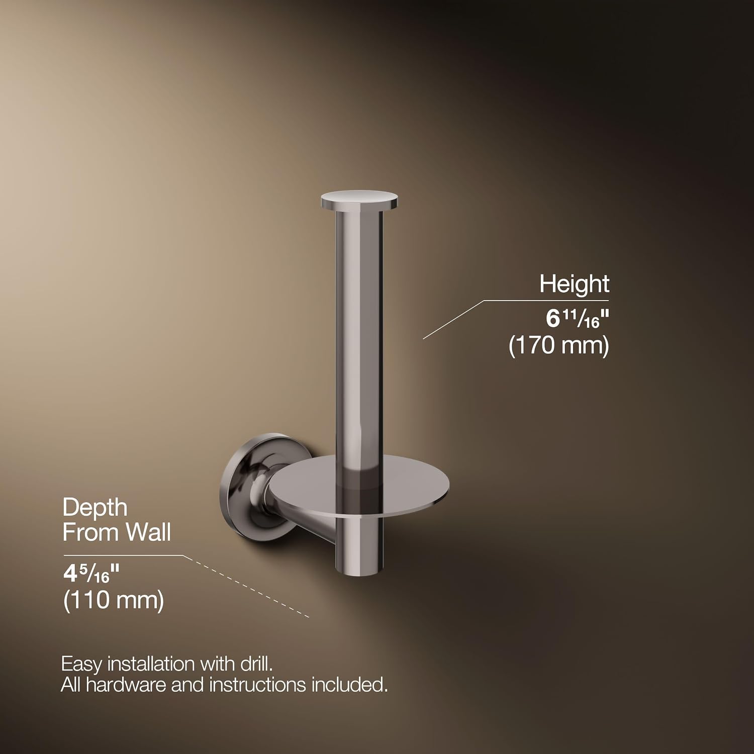 Purist Wall Mounted Euro Toilet Paper Holder