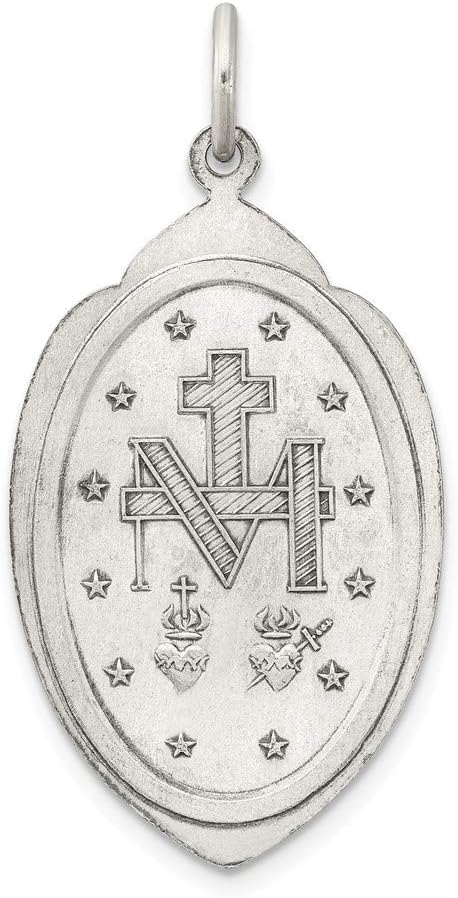 Sterling Silver Antiqued Miraculous Medal