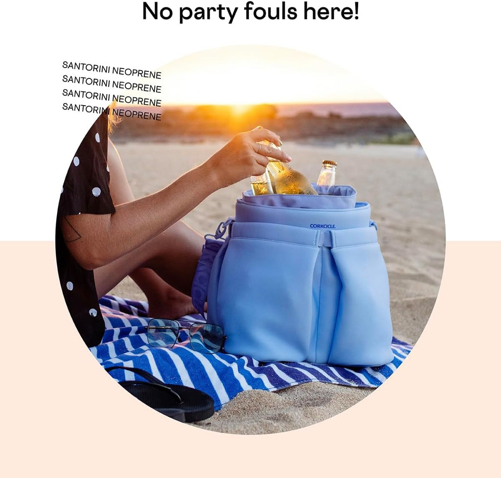 Corkcicle Beverage Bucket Cooler Bag, 10.5' x 12' – Keep Cool with Portable Bucket Bag – Transforms Into Ice Bucket with All Day Insulation