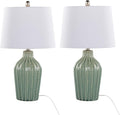 LumiSource Rockwell 23' Ceramic Table Lamps Set of 2, Desk Lamp, Bedside Lamps for Night Stands, Nightstand Lamp, Small Lamp, Small Table Lamps for Living Room Set of 2, White Table Lamp