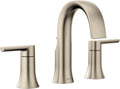 Moen Doux Brushed Nickel Two-Handle Adjustable Widespread Contemporary Bathroom Faucet Trim Kit, Valve Required, TS6925BN