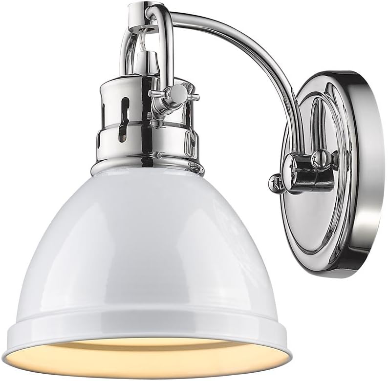Golden Lighting 3602-BA1 CH-WH Traditional, Chrome- Vanity Light, Bathroom Vanity Light, Bathroom Lighting, Bathroom Lights Over Mirror, Bathroom Vanity Lights Over Mirror,