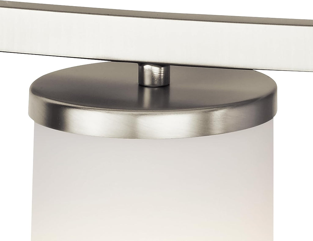 Kichler Crosby 23' Vanity Light in Brushed Nickel, 3-Light Contemporary Bathroom Light with Satin Etched Cased Opal Glass, (23' L x 8.75' H), 45497NI