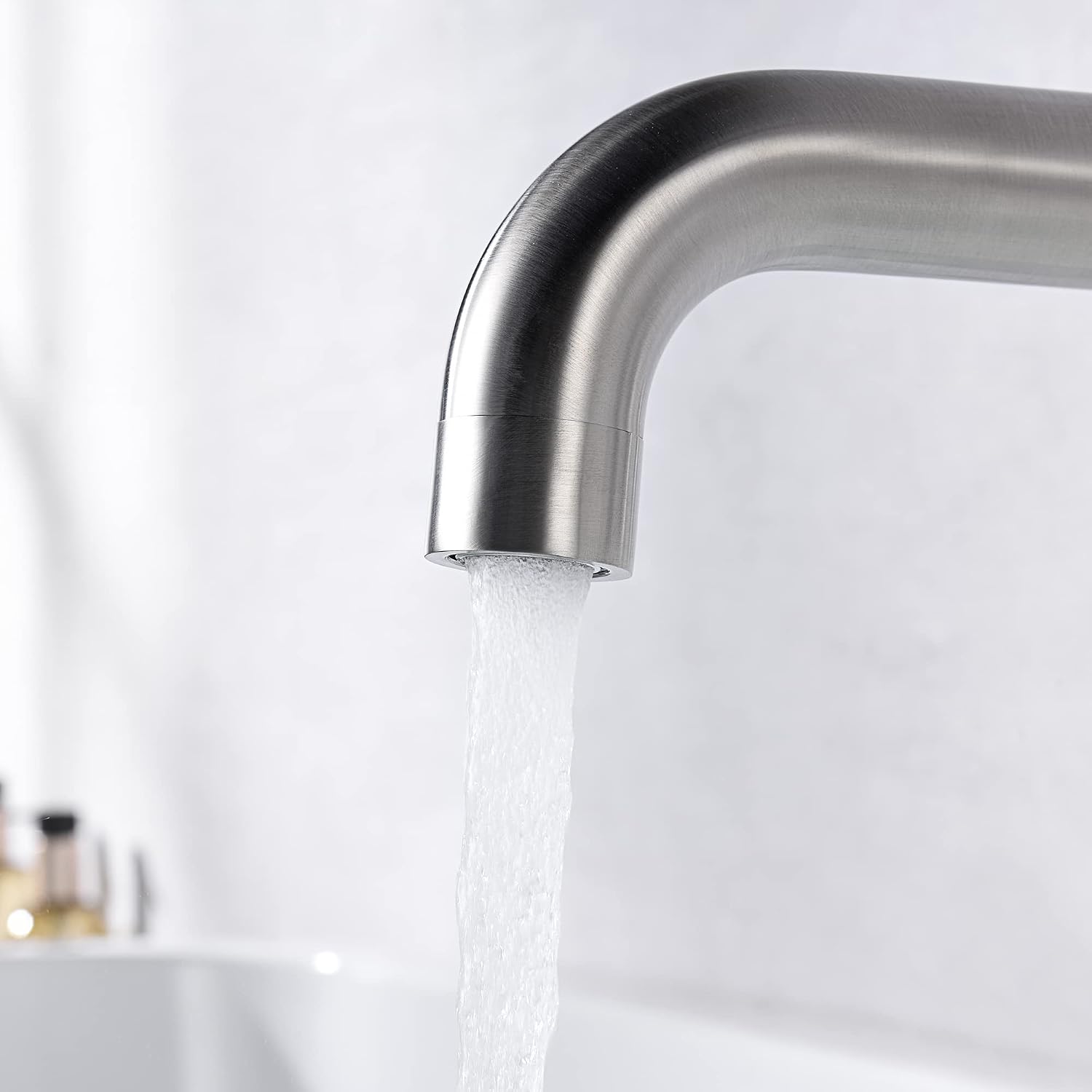 SUMERAIN Wall Mount Tub Faucet Brushed Nickel 3 Hole Bathtub Filler Faucet with Rough in Valve