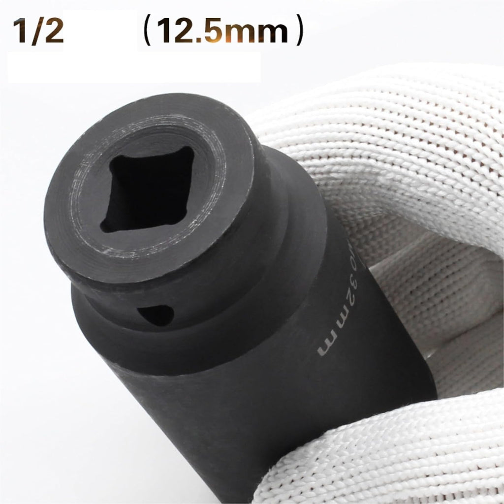 21Pcs 1/2' Square Drive 12 point Deep Socket Bit Ratchet wrench Sockets Hand Tool 12 Angles Plum Blossom Sleeve 8-38mm