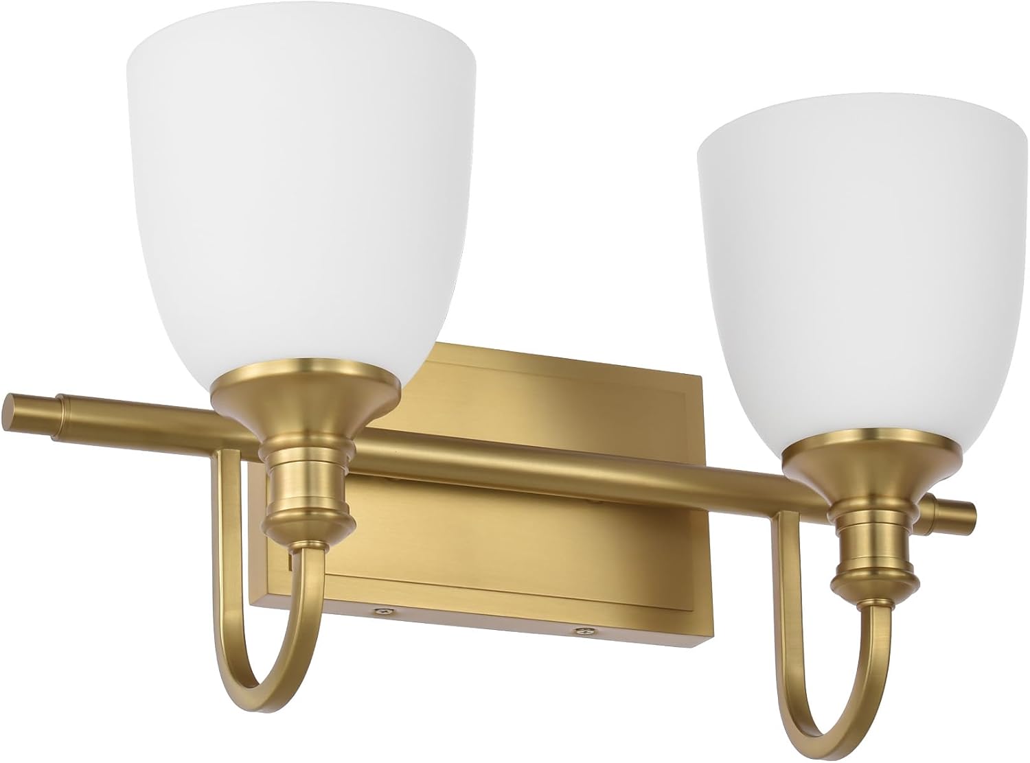 2 Light Aged Brass Vintage Bathroom Vanity Light Fixtures | Vintage, 2 Light, Aged Brass, Gold, Bedroom, Bathroom, Living room, over mirror, over table