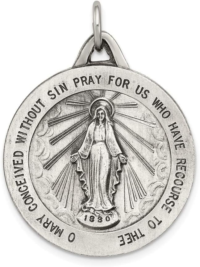 Sterling Silver Antiqued Miraculous Medal