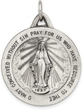 Sterling Silver Antiqued Miraculous Medal