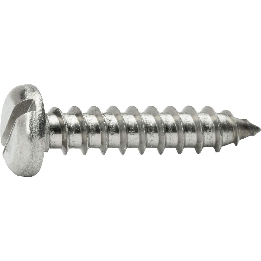 #10 x 1' - Pan Head Sheet Metal Screws Stainless Steel Slotted Drive 500 Pcs self Tapping Screws Metal B2B