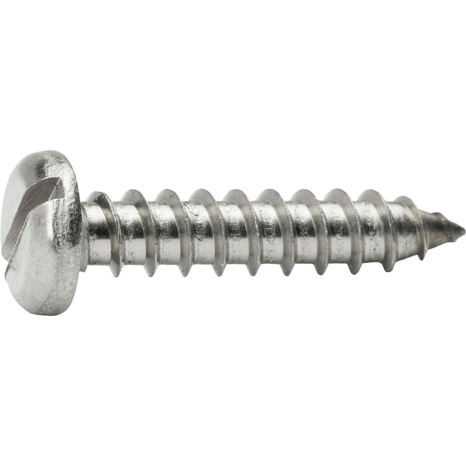 #10 x 1' - Pan Head Sheet Metal Screws Stainless Steel Slotted Drive 500 Pcs self Tapping Screws Metal B2B