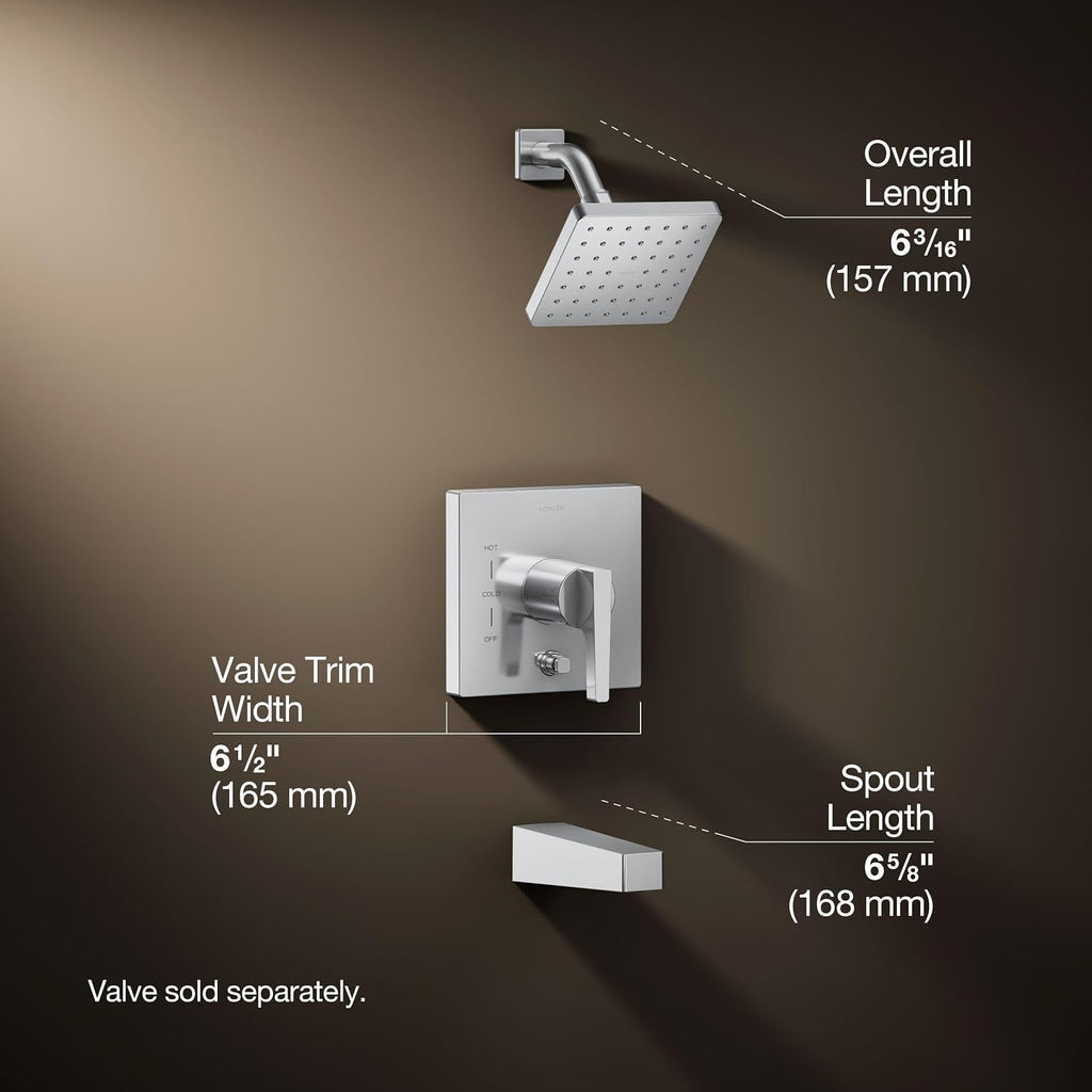 Honesty® Rite-Temp® bath and shower trim with 2.5 gpm showerhead and lever handle