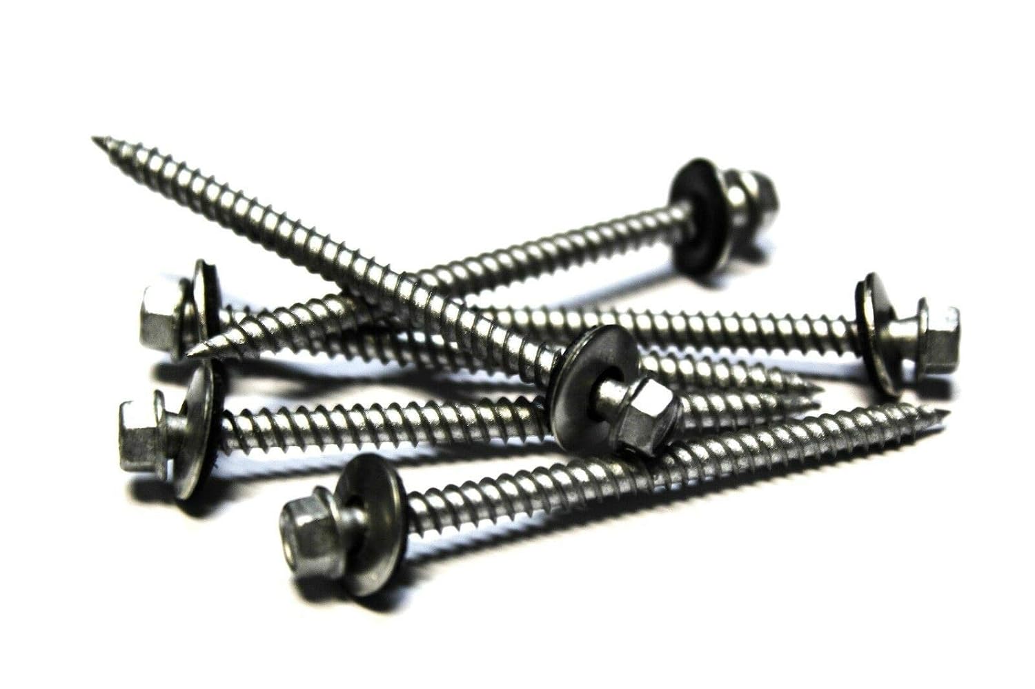 9x2-1/2 Hex Head Roofing Screws with Neoprene Washer (Weather Coat) 500 pcs Sheet Metal Screws B2B