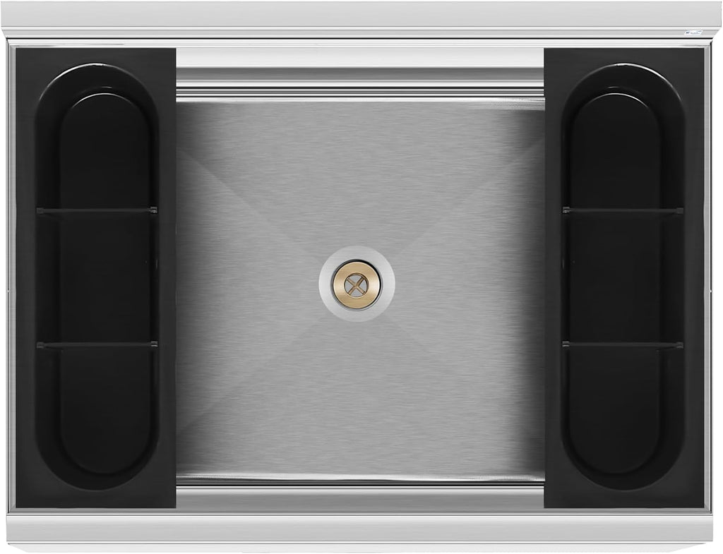 KoolMore 24 Inch Commercial Stainless Steel Underbar Ice Bin with Siding Lid, NSF Certified (KM-UIB-1824)