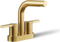 KOHLER K-33591-4-2MB Elate® Centerset Bathroom Sink Faucet, Bathroom Faucets, 1.2 GPM, Vibrant Brushed Moderne Brass