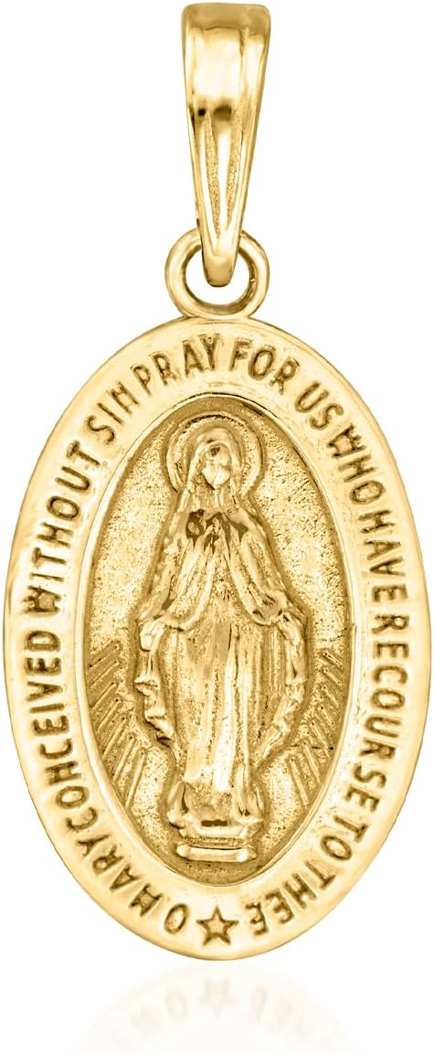 Canaria Fine Jewelry Ross-Simons 10kt Yellow Gold Miraculous Medal Pendant
