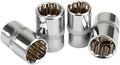 1Pcs 1/2' Square Drive 12-point Socket Bit Ratchet wrench Hand Tool Kit 12 Angles Plum Blossom Sleeve 8-32mm(8-32mm 19pcs)