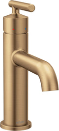 Moen Gibson Bronzed Gold One-Handle Single Hole Modern Bathroom Sink Faucet with Optional Deckplate, 6145BZG