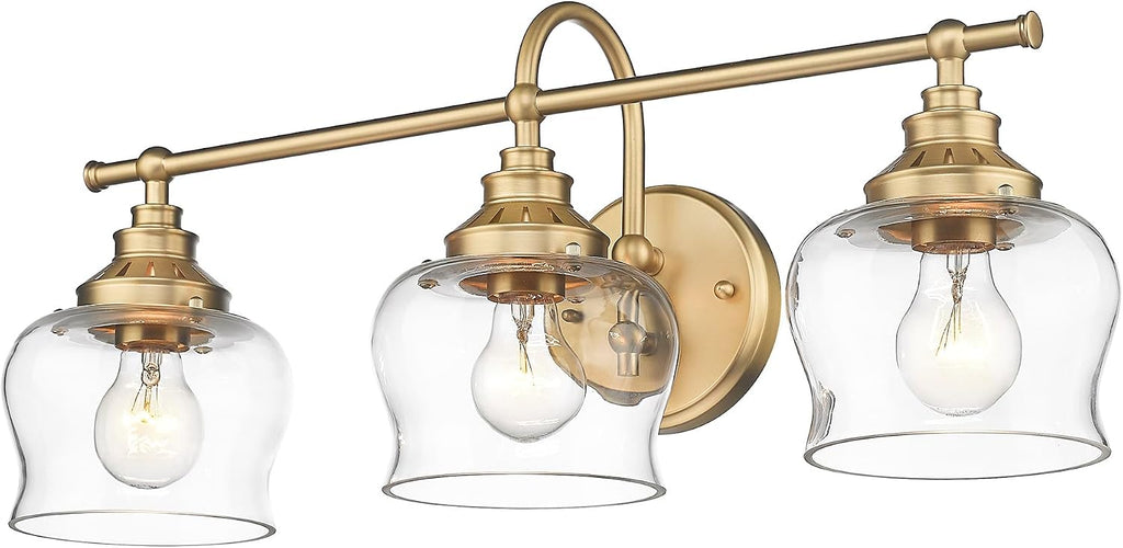 Golden Lighting Daphne 3-Light Brushed Champagne Bronze Bath Vanity 3610-BA3 BCB-CLR