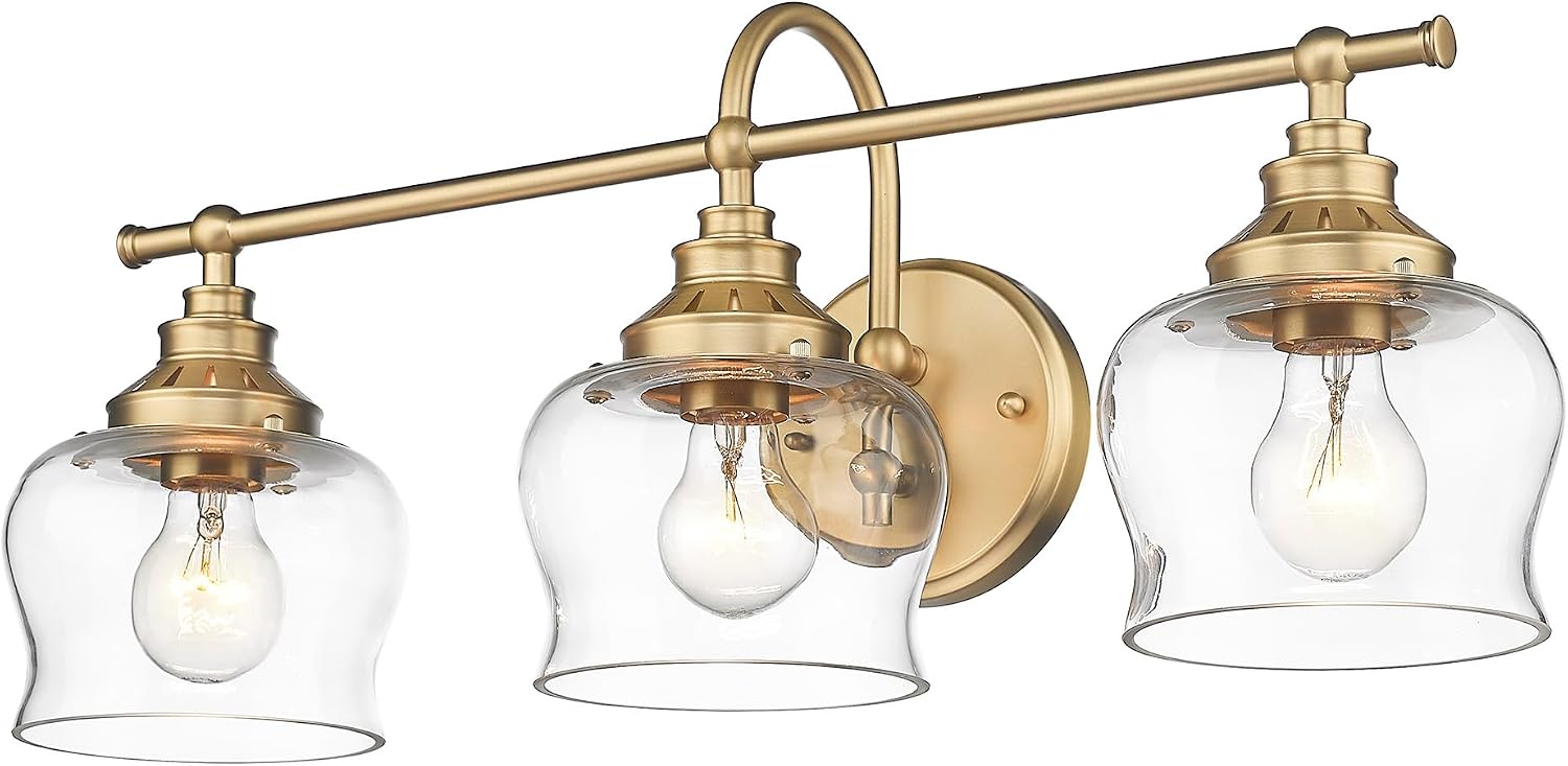 Golden Lighting Daphne 3-Light Brushed Champagne Bronze Bath Vanity 3610-BA3 BCB-CLR