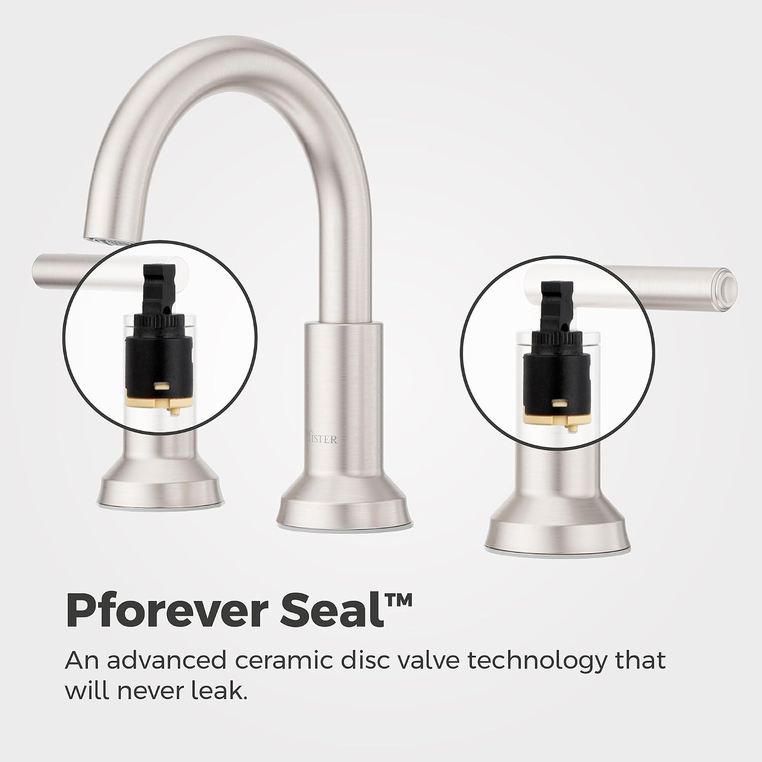 Pfister Capistrano Bathroom Sink Faucet, 8-Inch Widespread, 2-Handle, 3-Hole, NSF Certified, Spot Defense Brushed Nickel Finish, LF049CSOGS | (Pack of 3)