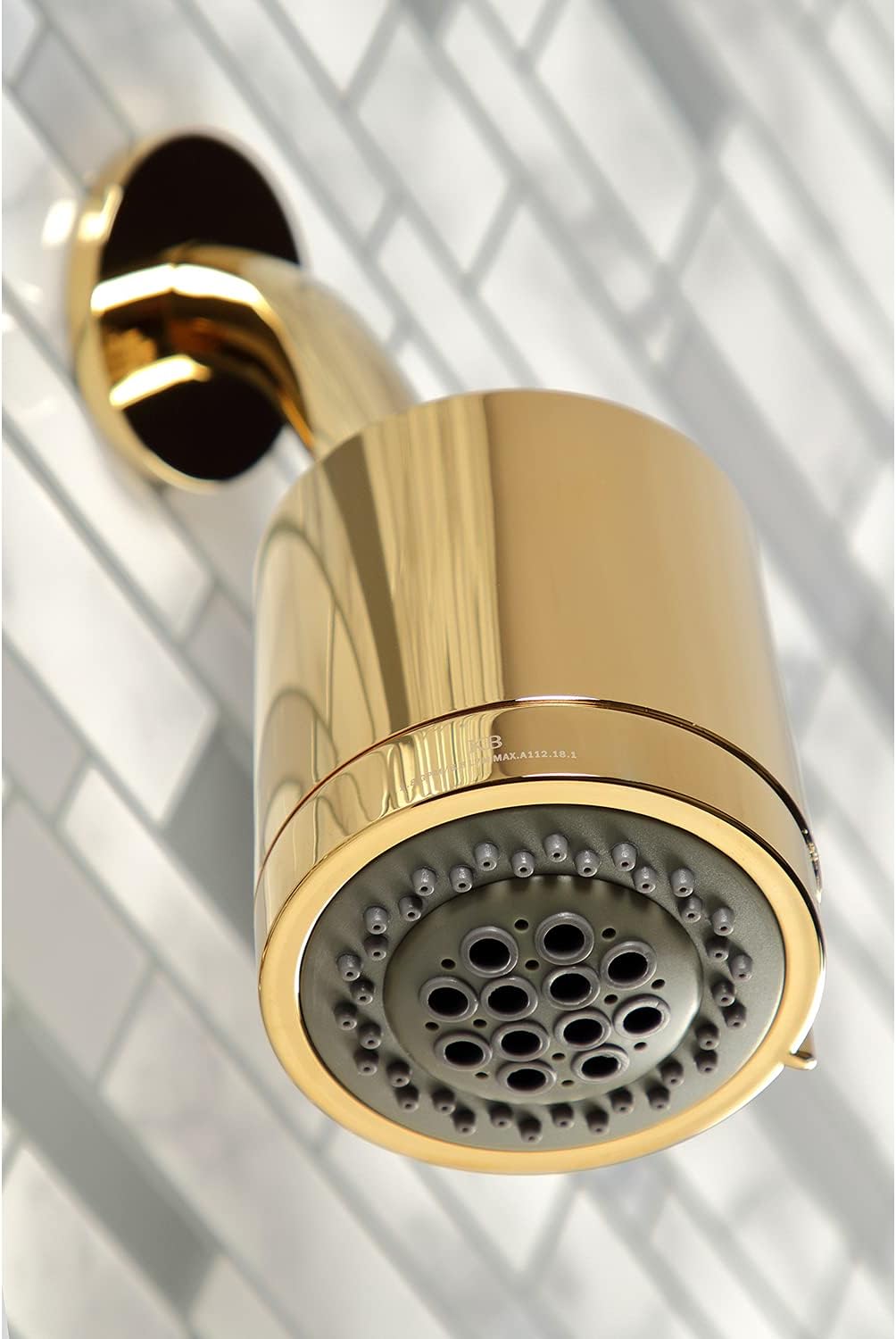 Kingston Brass KBX8132NDL NuvoFusion Triple-Handle Tub and Shower Faucet in Polished Brass
