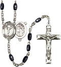Bonyak Jewelry St. Sebastian/Cheerleading Silver-Plated Rosary - Every Birth Month Color and More