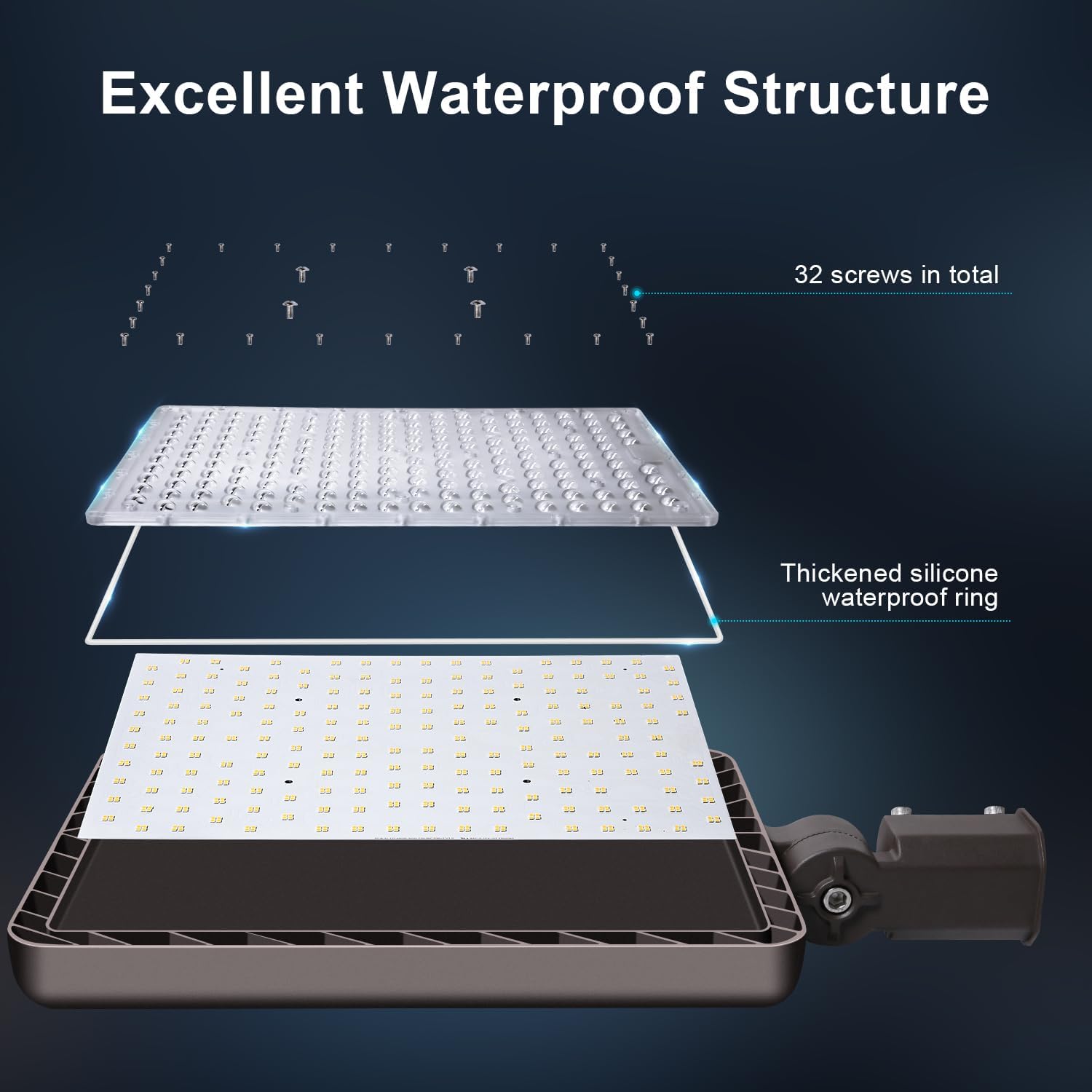 480W LED Parking Lot Light,72000LM 5000K Dusk to Dawn Security Flood Lights, IP65 Waterproof Commercial Slip Fitter Pole Mount 100V-277V for Car Lots, Stadium, Arena, Hospital