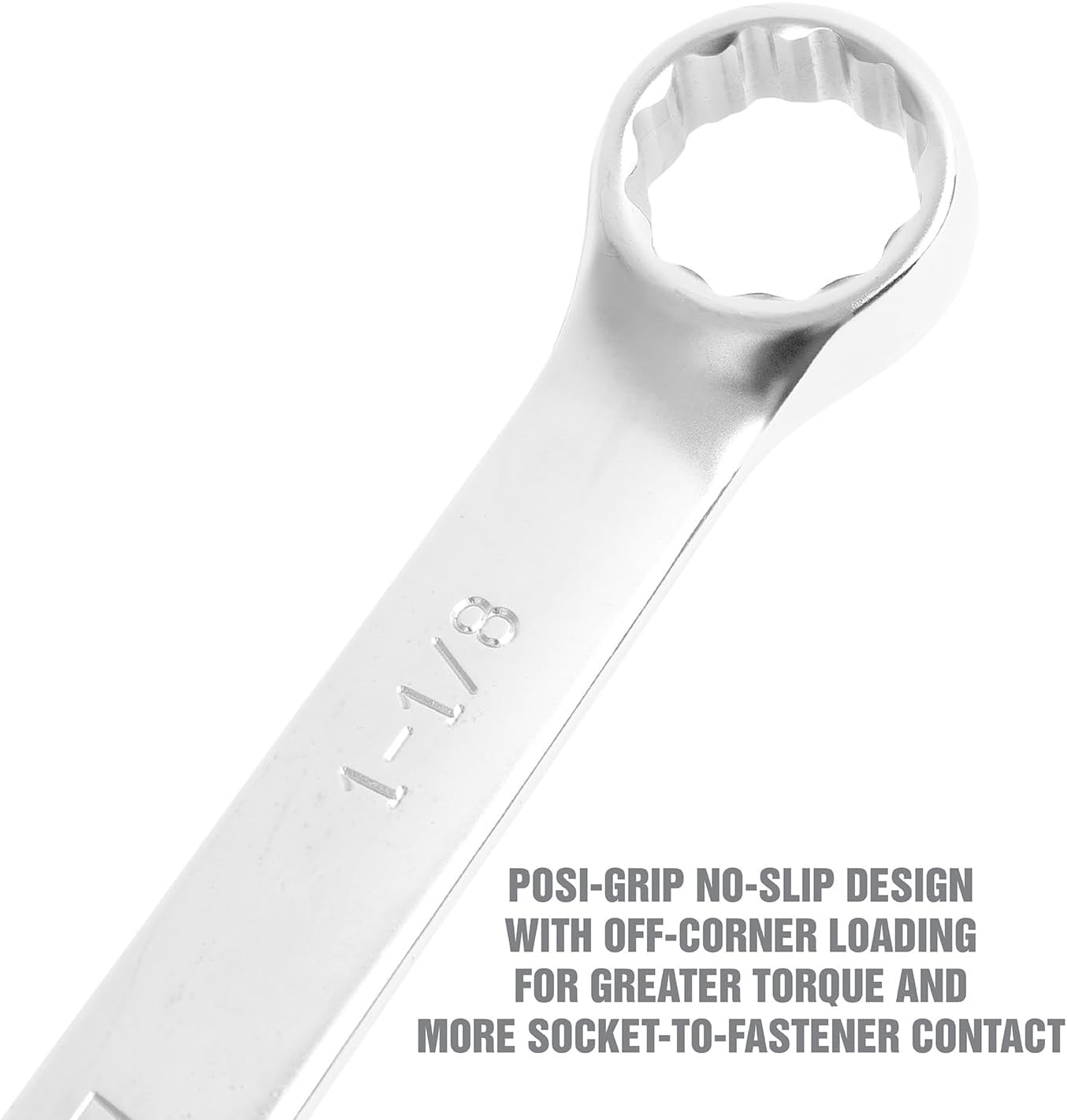 OEMTOOLS 23993 14PC Combo Wrench Set, SAE Wrench Set 1/4'-1-1/8', Posi Grip Wrenches, Heat Treated Steel Open End, Foam EVA Tray Wrench Holder