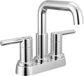 Delta Nicoli Centerset Chrome Bathroom Faucet, 4 Inch 3 Hole Bathroom Sink Faucet for Vanity, Push-Pop Drain Assembly, Chrome 25849LF