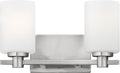 Hinkley Karlie Contemporary Modern Two Light Bathroom Vanity Fixture, Brushed Nickel