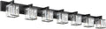 Aipsun Black Vanity Light Crystal Bathroom Lighting Fixtures Modern Bathroom Vanity Light 7 Light (Exclude Bulb)
