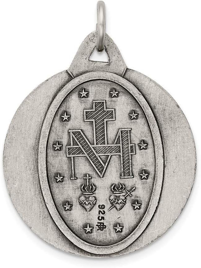Sterling Silver Antiqued Miraculous Medal
