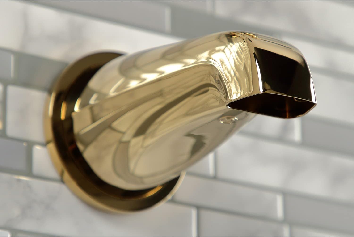 Kingston Brass KBX8132NDL NuvoFusion Triple-Handle Tub and Shower Faucet in Polished Brass