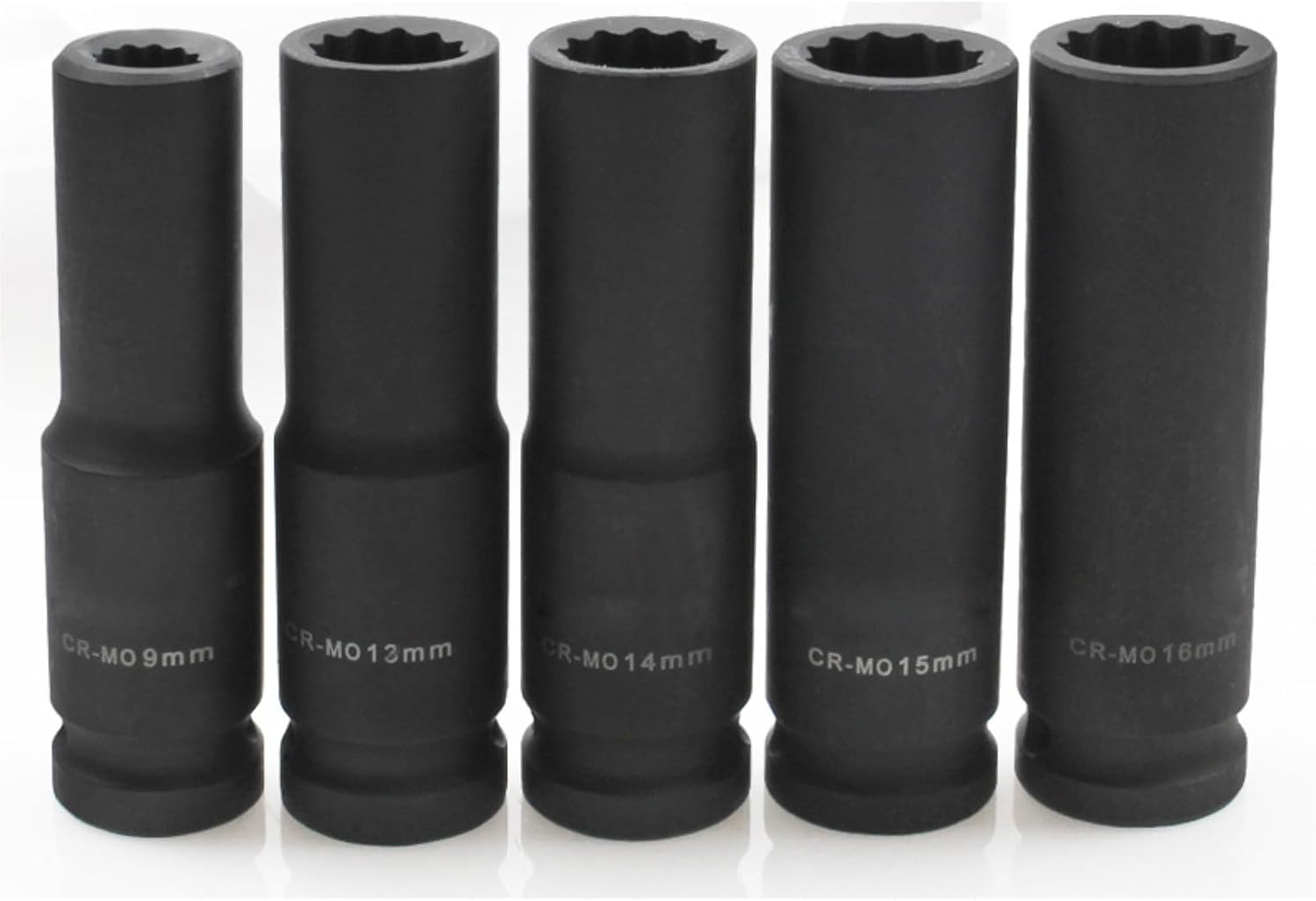 21Pcs 1/2' Square Drive 12 point Deep Socket Bit Ratchet wrench Sockets Hand Tool 12 Angles Plum Blossom Sleeve 8-38mm