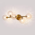 Bathroom Vanity Mirror Light Fixtures: Dimmable 5 Lights Bath Wall Sconce Lighting - Brass Gold Vanity Lights with Hammered Clear Glass Shade - Modern Minimalist Makeup Light Above Mirror G9 Base